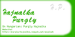 hajnalka purgly business card